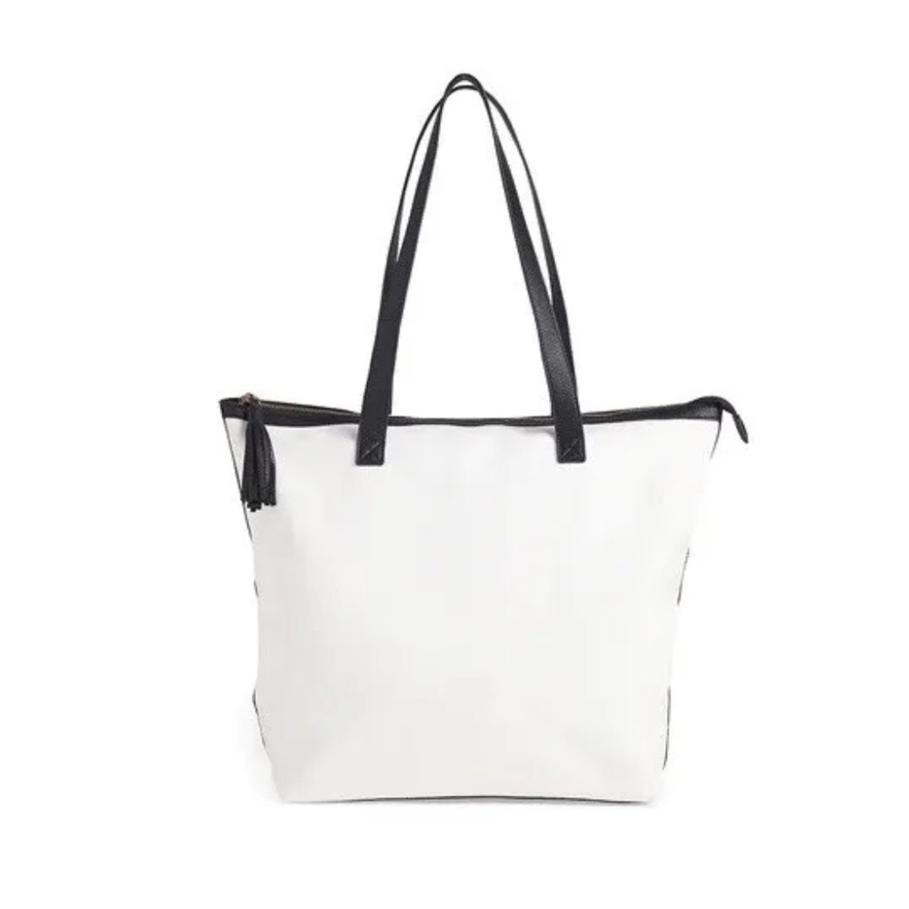 Walter Baker Day Tripper NWT Carly Bag Natural White Canvas • Vegan Leather Tote